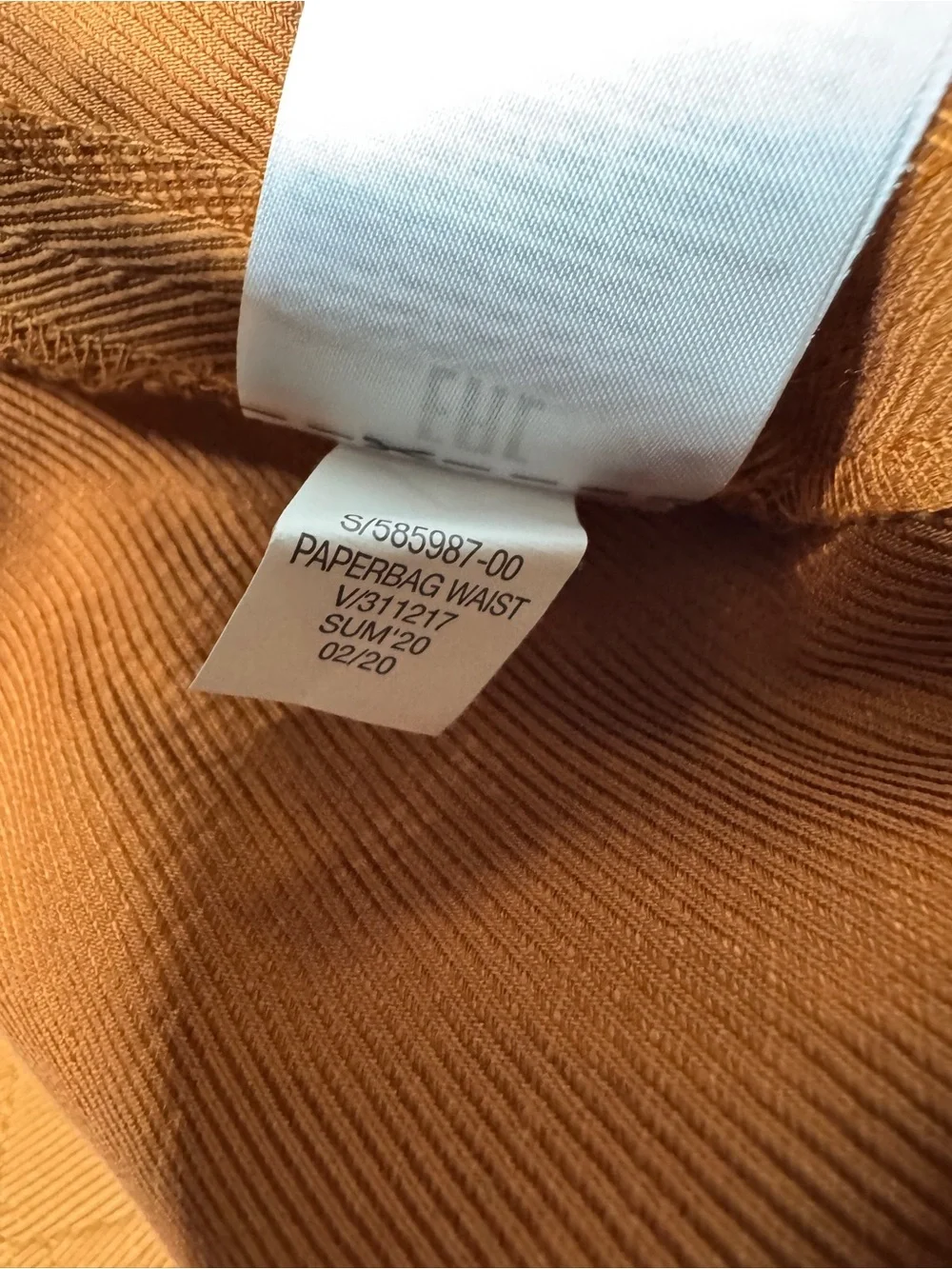 {Banana Republic} Rust Brown Paperbag Waist Button Down Linen Blend Skirt WSK36